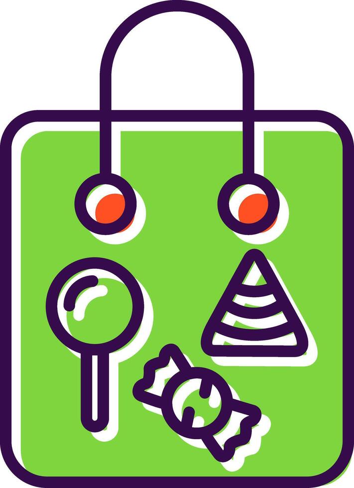 Candy Bag filled Design Icon vector