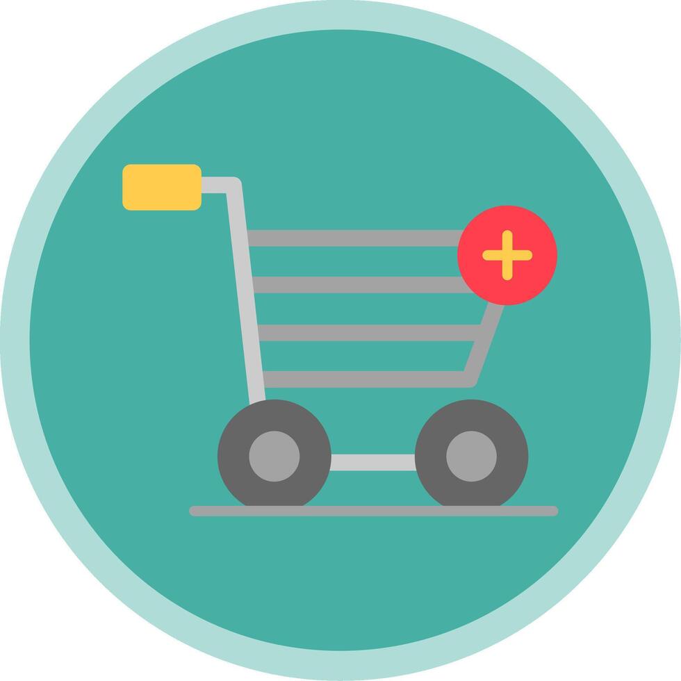 Add to Cart Flat Multi Circle Icon vector