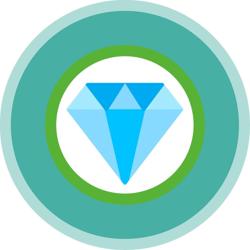 Diamond Flat Multi Circle Icon vector
