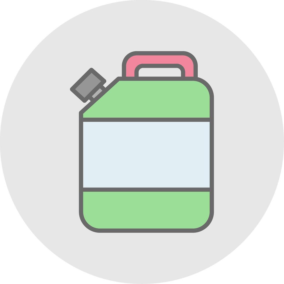 Jerry Can Line Filled Light Icon vector