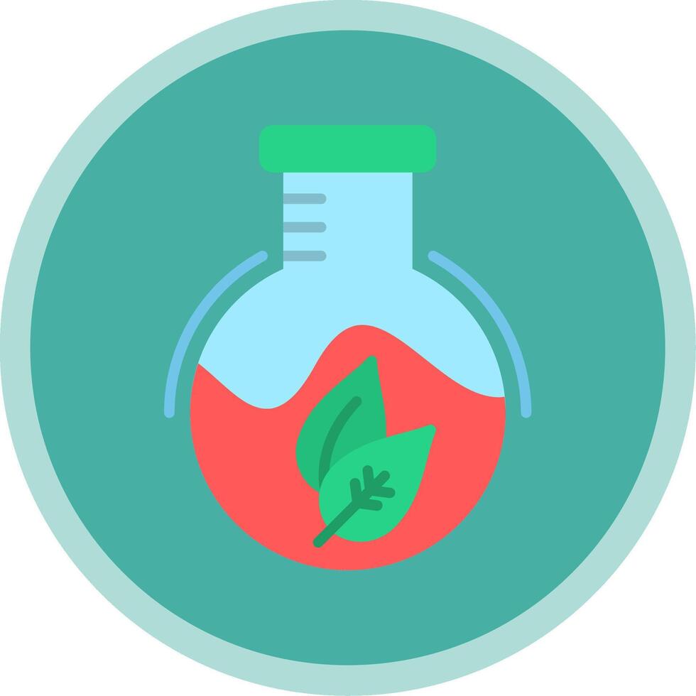 Test Tube Flat Multi Circle Icon vector