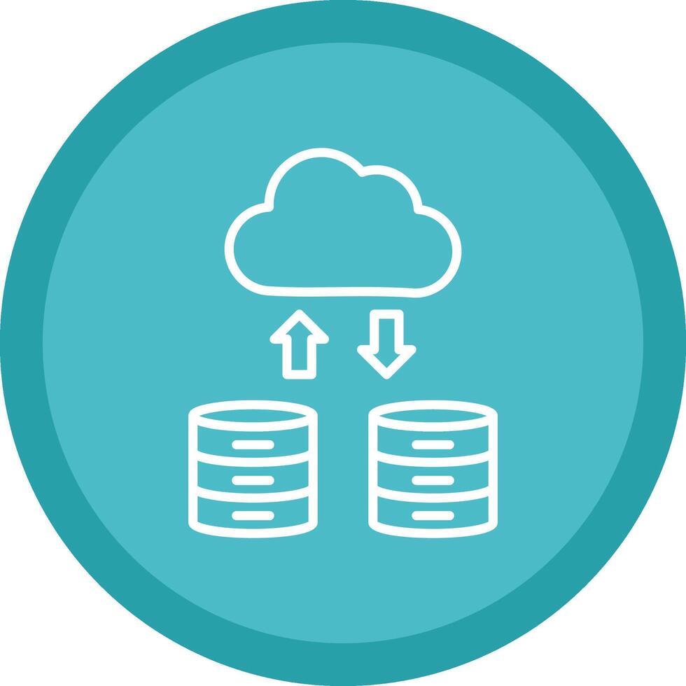 Uploading Line Multi Circle Icon vector