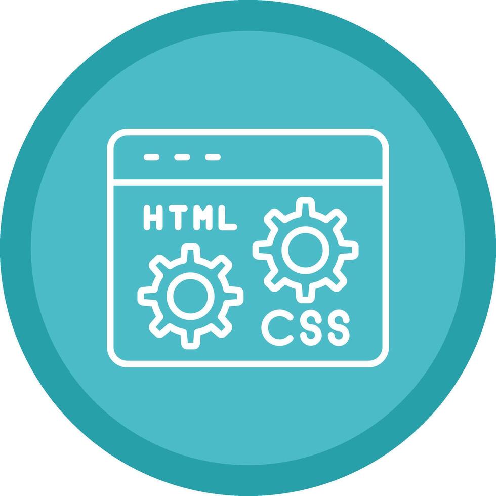 Web Development Line Multi Circle Icon vector