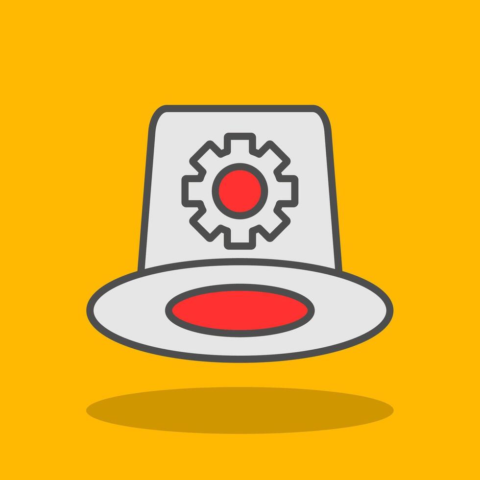 Whitehat Filled Shadow Icon vector