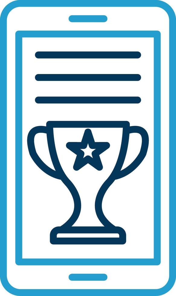 OnLine Blue Two Color Award Line Blue Two Color Icon vector
