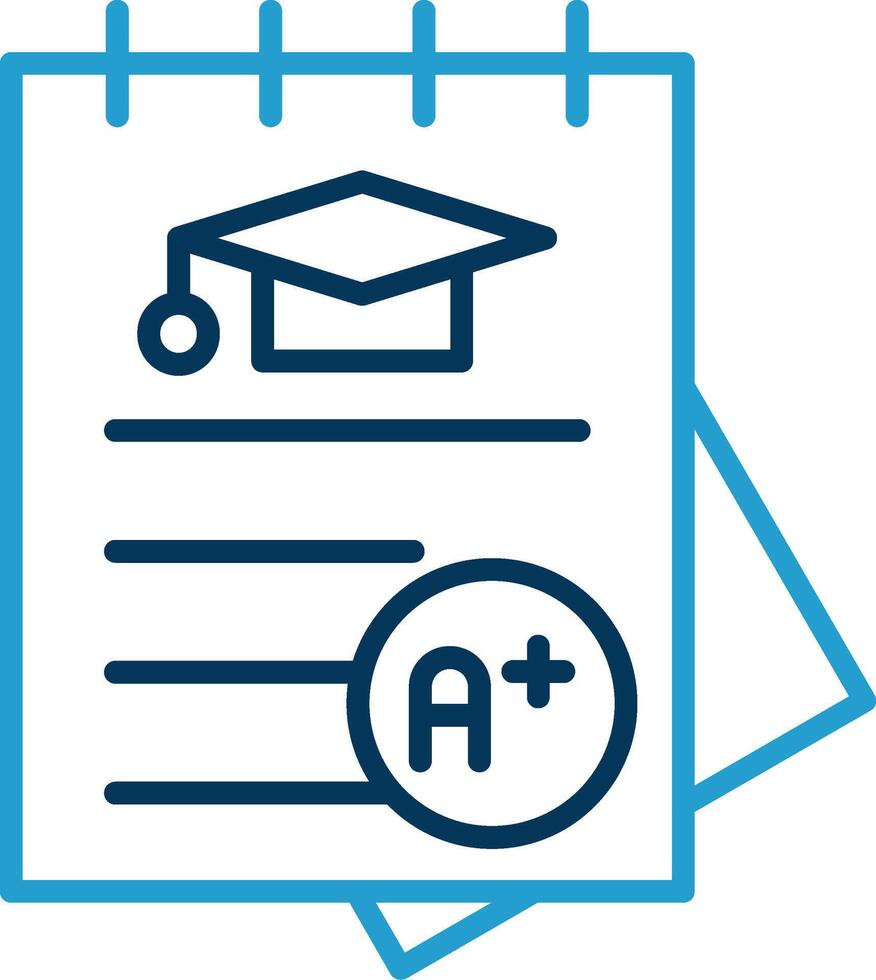 Assignment Line Blue Two Color Icon vector