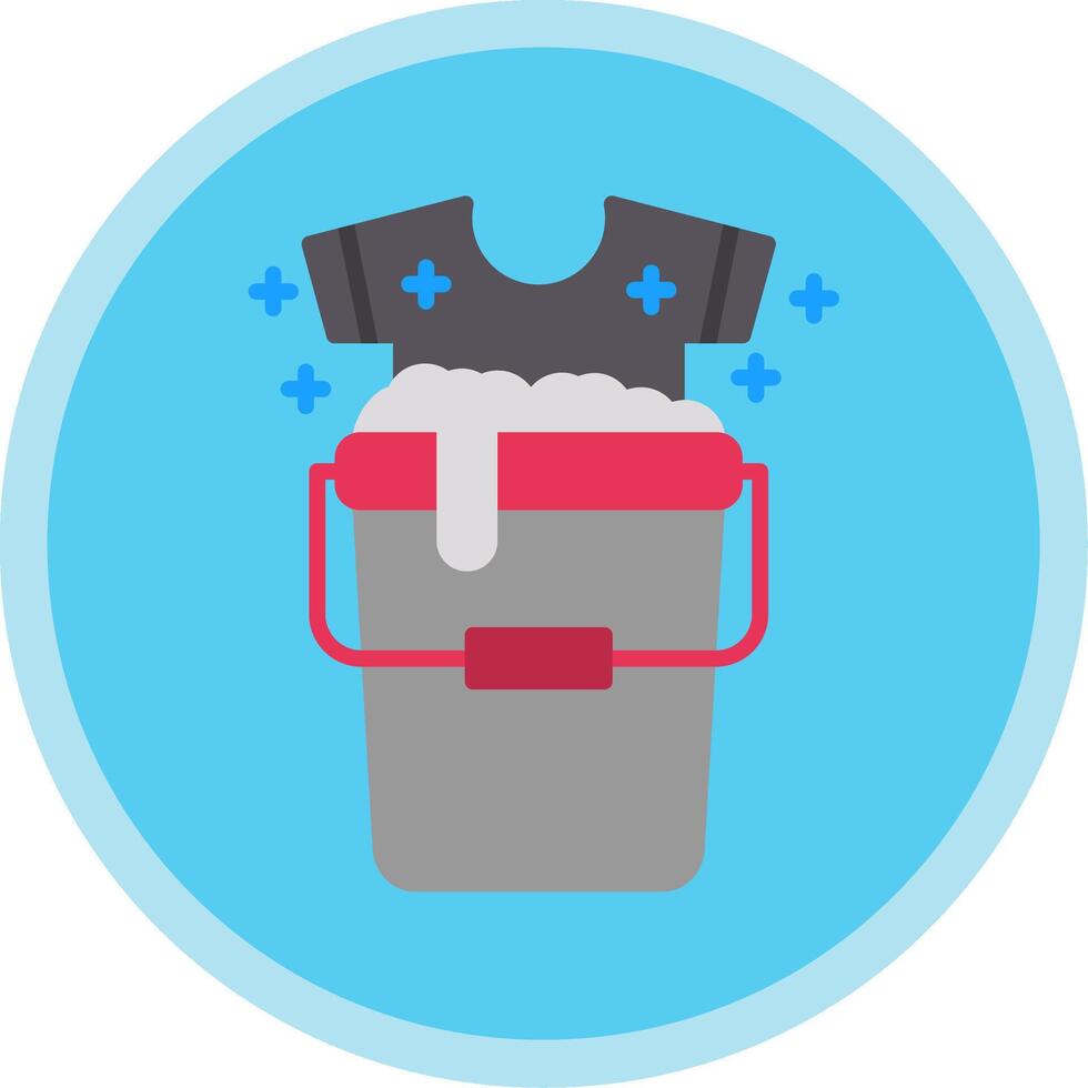 Bucket Flat Multi Circle Icon vector