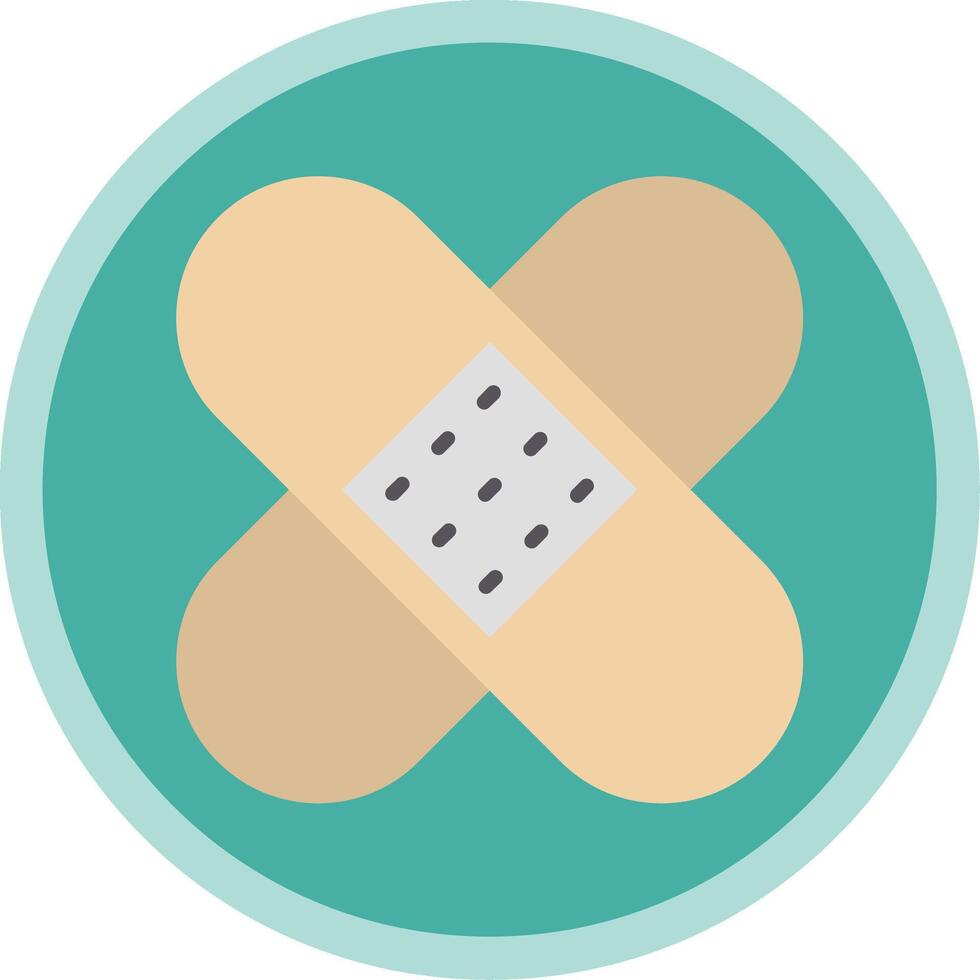 Band Aid Flat Multi Circle Icon vector