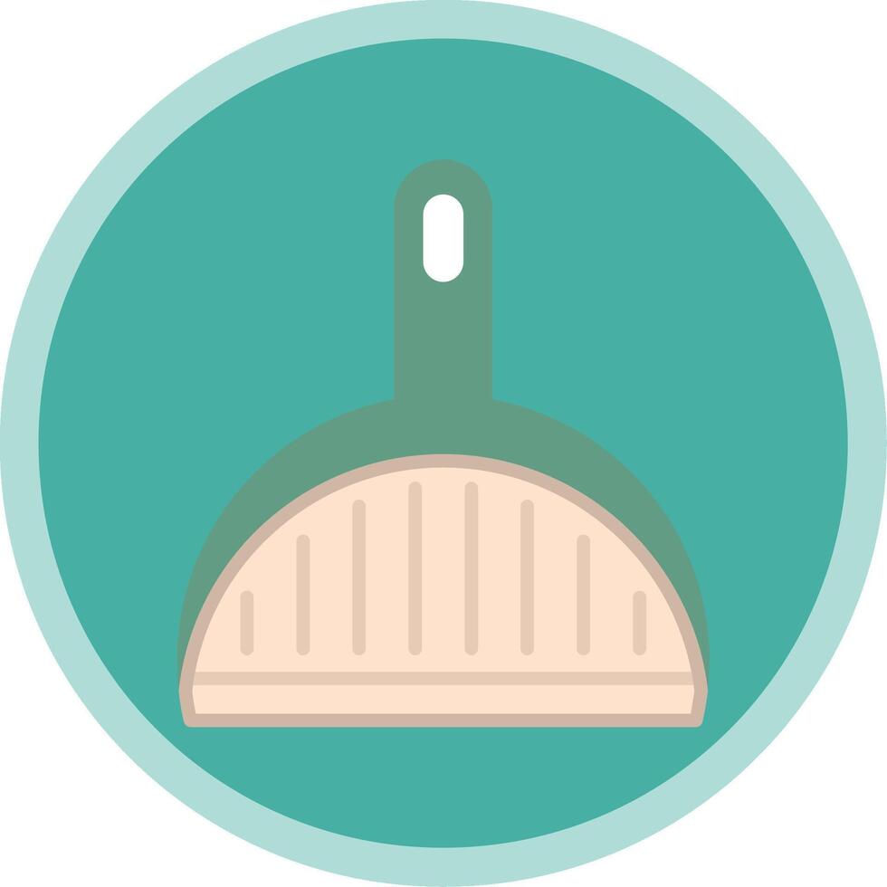 Dustpan Flat Multi Circle Icon vector