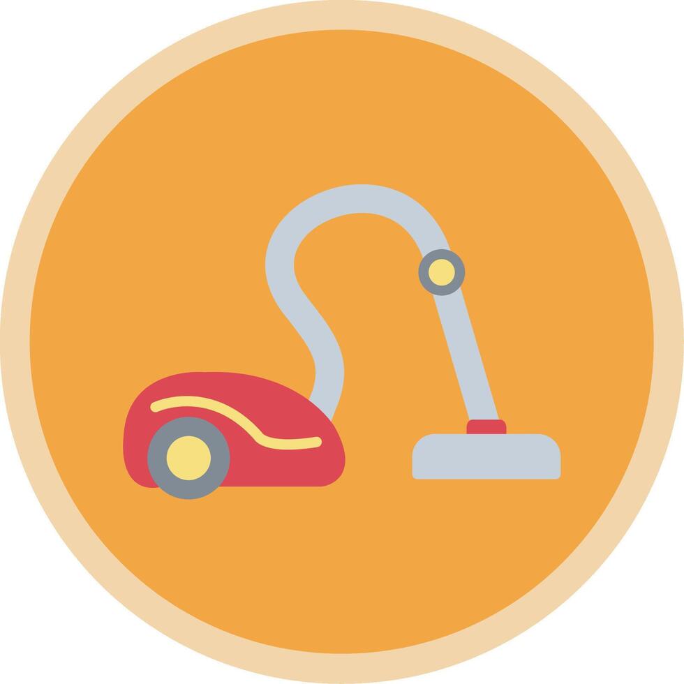 Vacuum Cleaner Flat Multi Circle Icon vector
