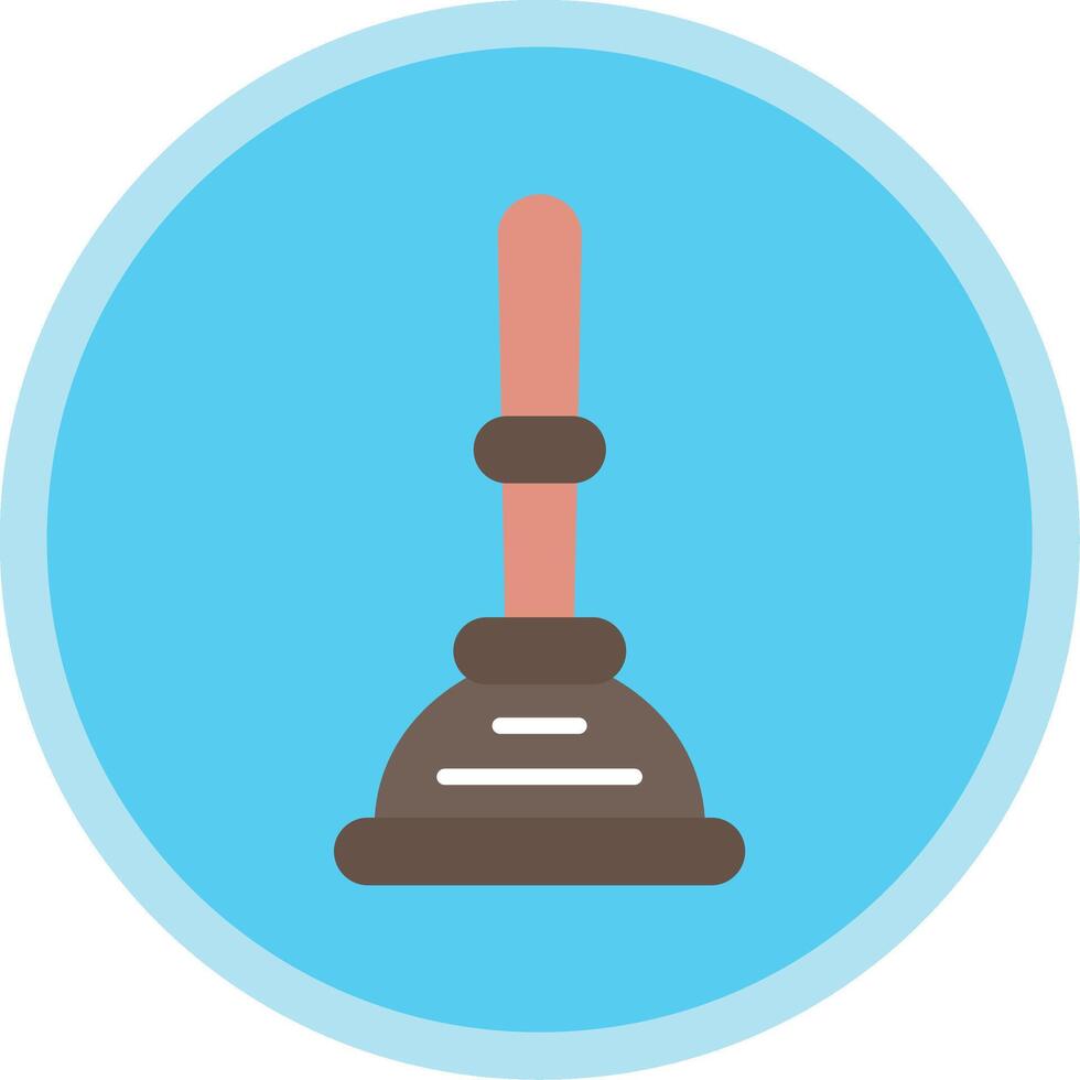 Plunger Flat Multi Circle Icon vector