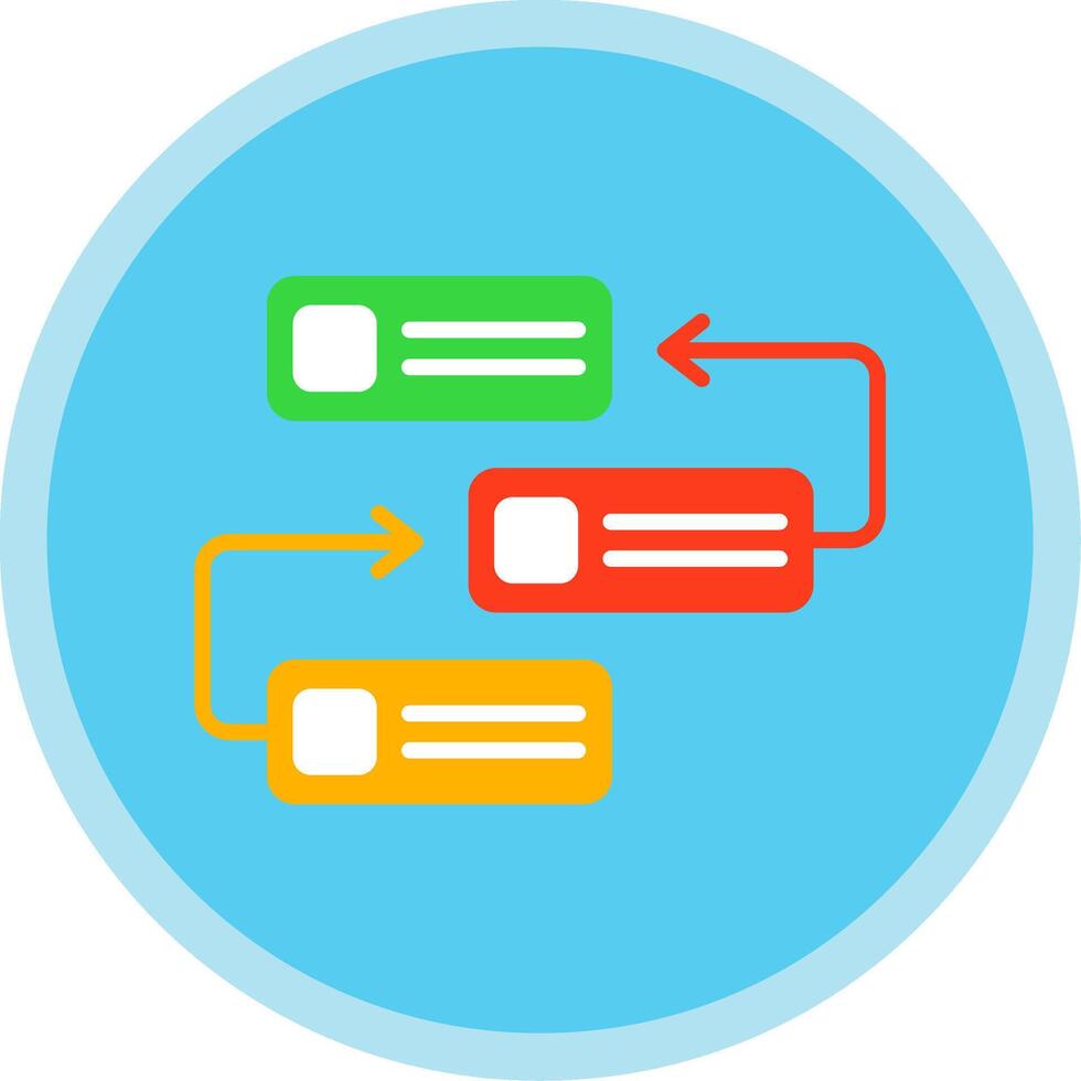 Backlog Flat Multi Circle Icon vector
