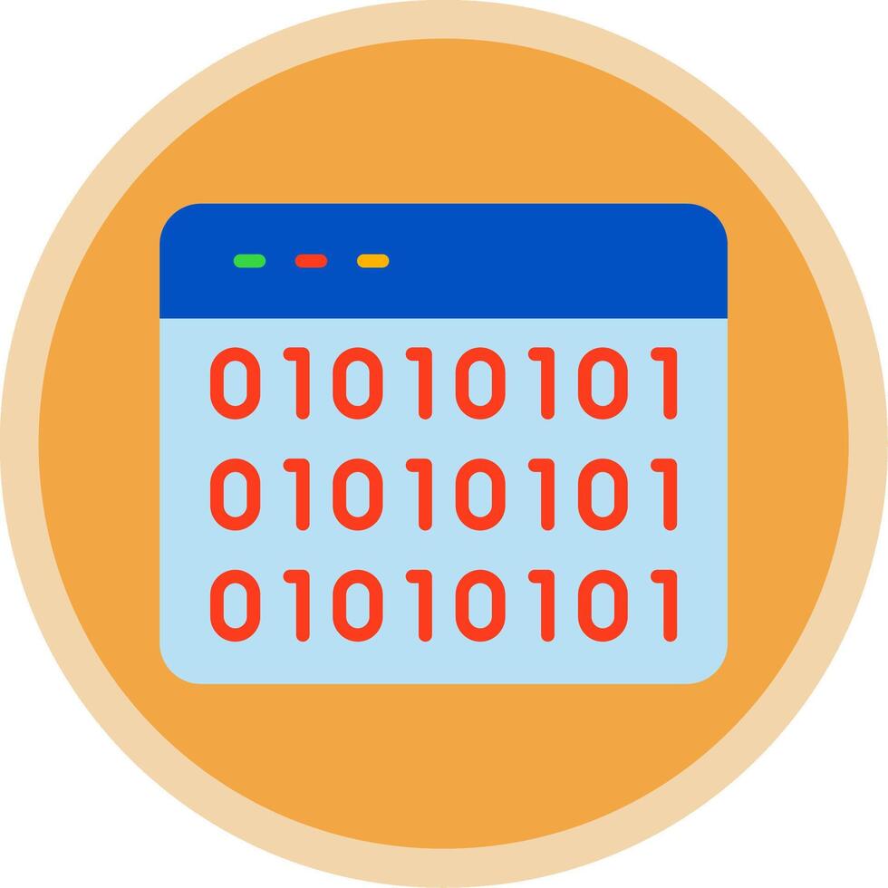 Website Codes Flat Multi Circle Icon vector