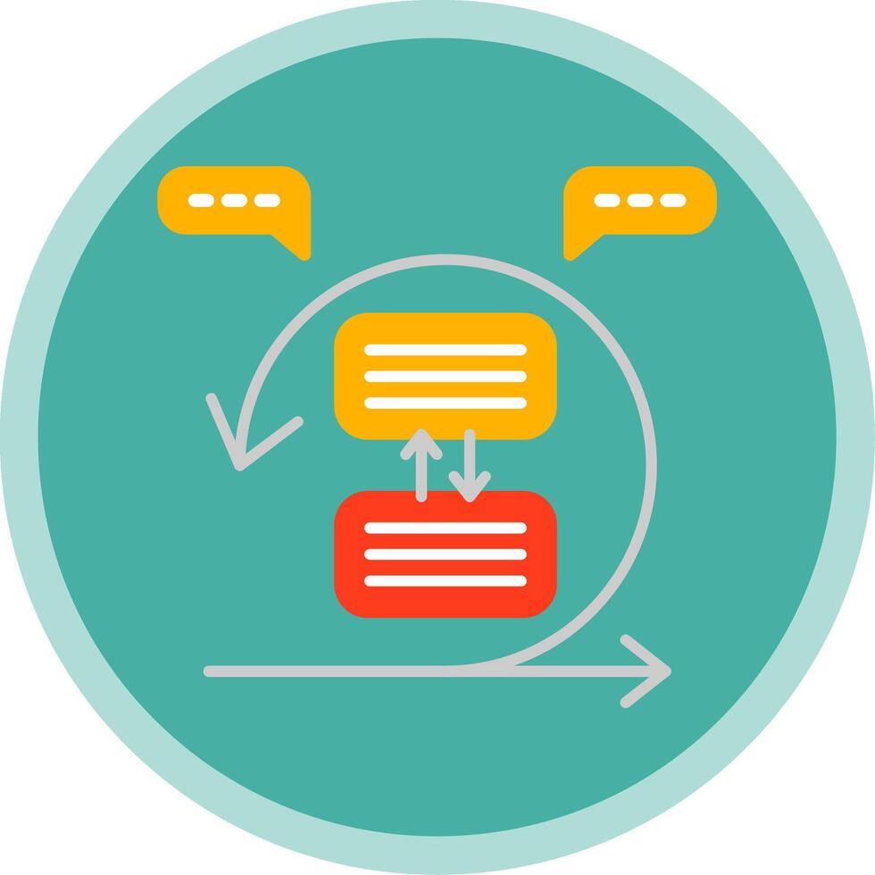 Sprint Flat Multi Circle Icon vector