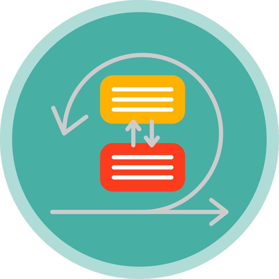 Sprint Flat Multi Circle Icon vector