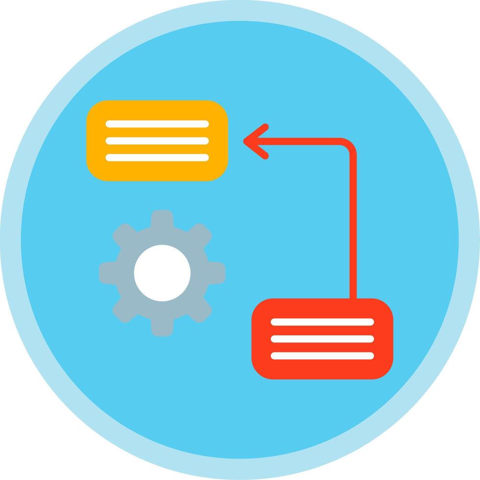 Prioritize Flat Multi Circle Icon vector