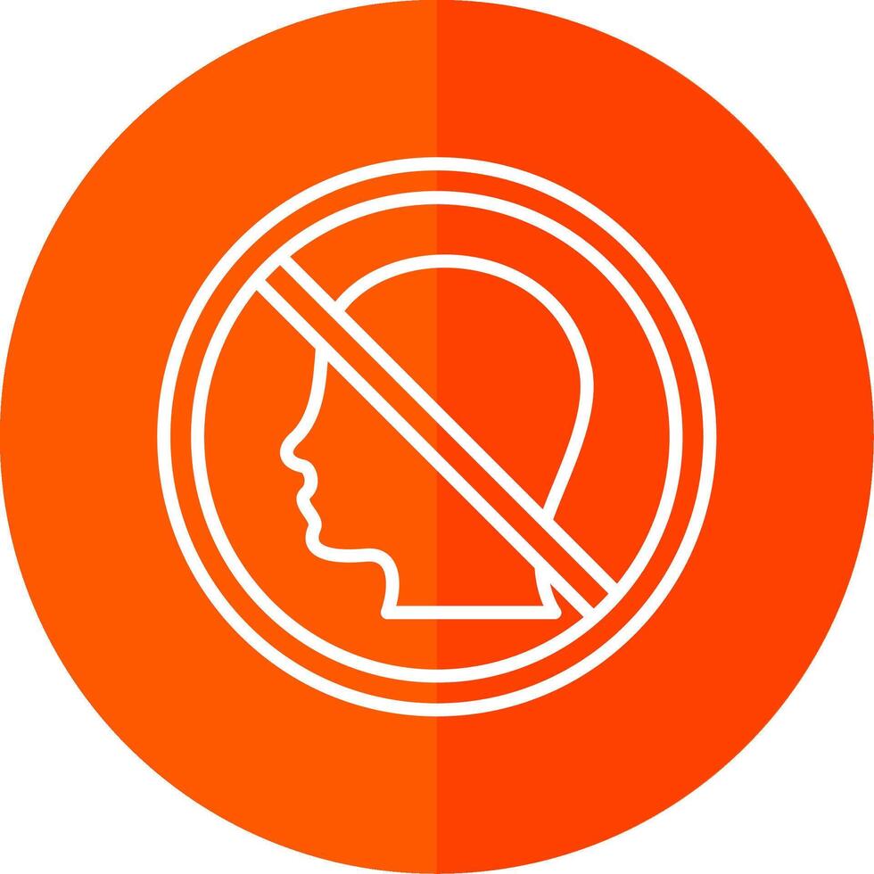 Prohibited Sign Line Yellow White Icon vector