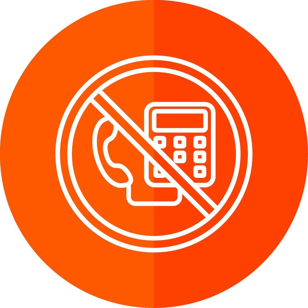 Prohibited Sign Line Yellow White Icon vector