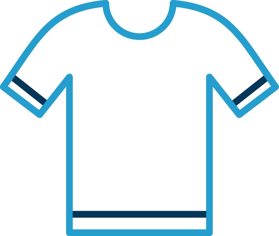 Shirt Line Blue Two Color Icon vector
