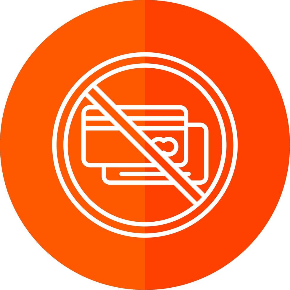 Prohibited Sign Line Yellow White Icon vector