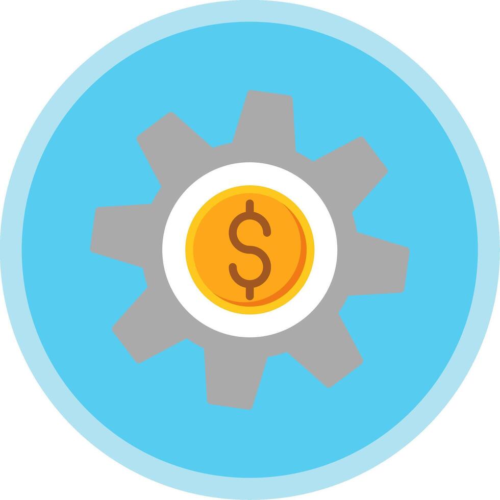 Money Management Flat Multi Circle Icon vector