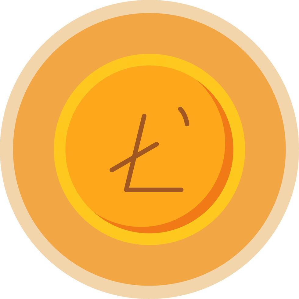 Litecoin Flat Multi Circle Icon vector