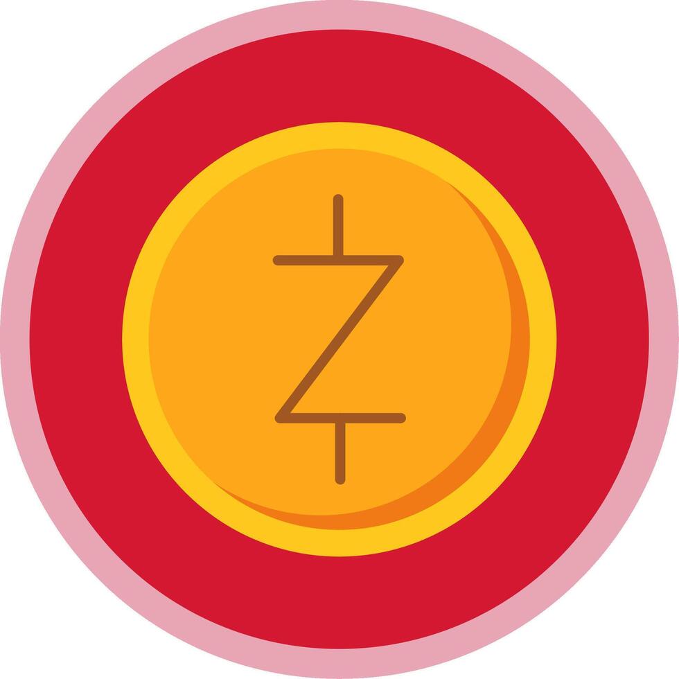 Zcash Flat Multi Circle Icon vector