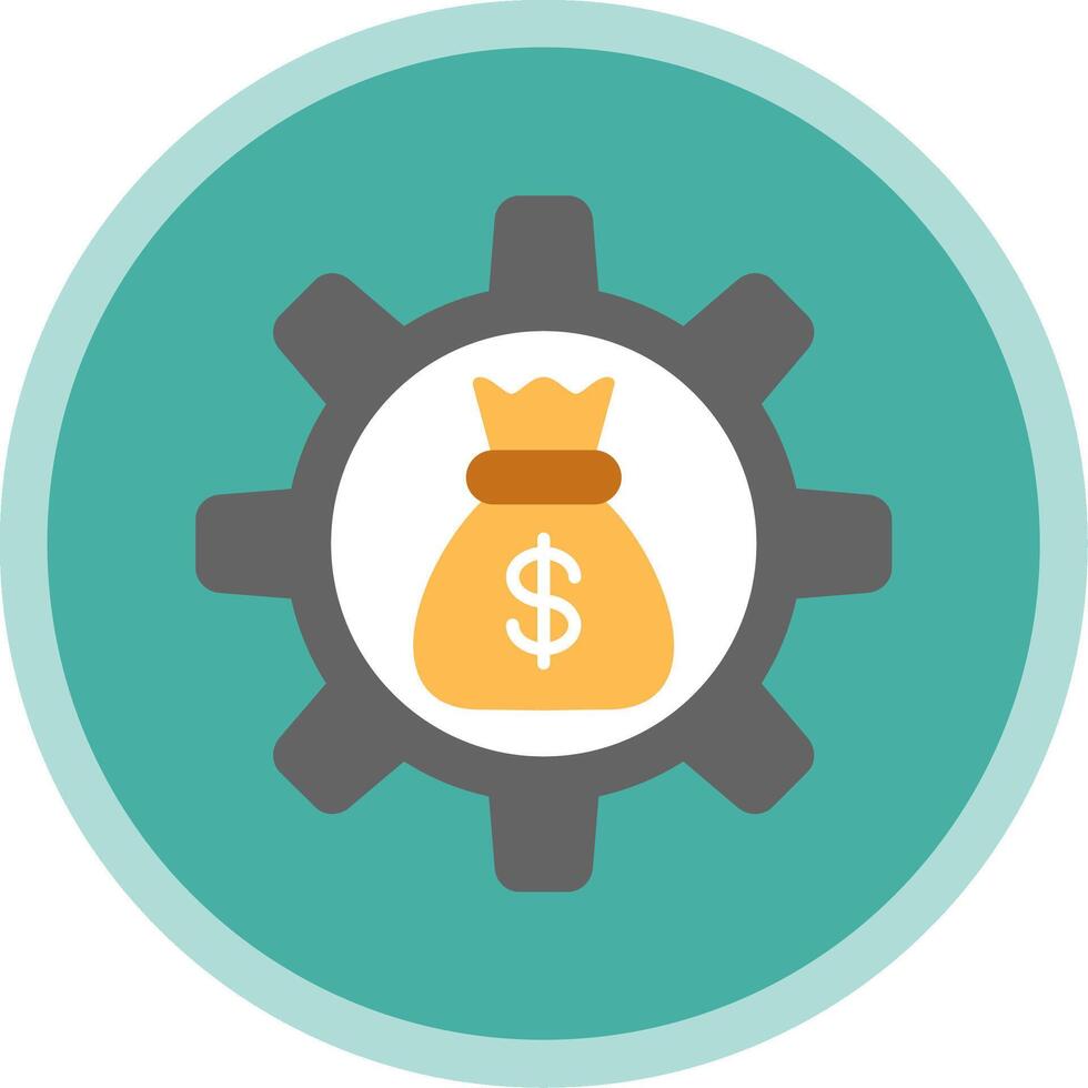 Asset Management Flat Multi Circle Icon vector