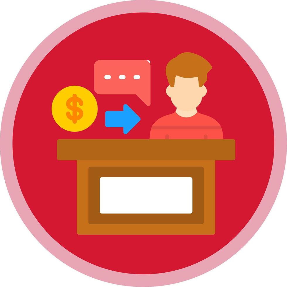 Otc Trading Flat Multi Circle Icon vector