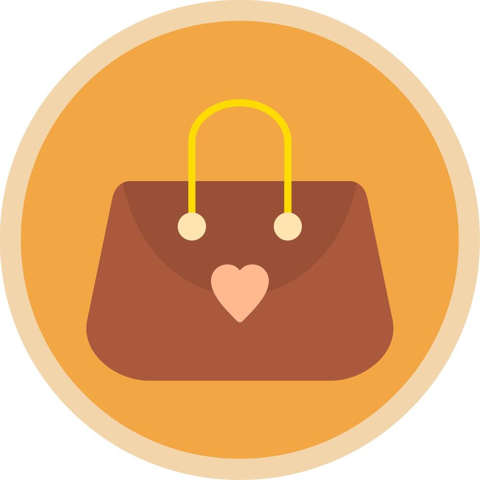 Purse Flat Multi Circle Icon vector