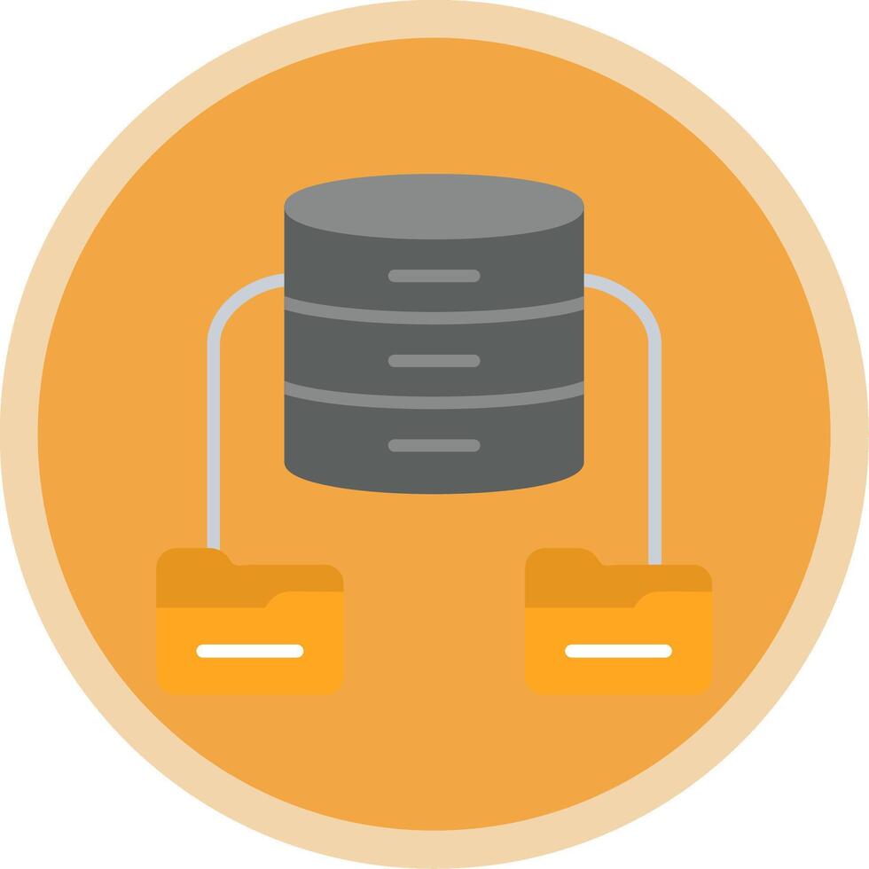 Folder Network Flat Multi Circle Icon vector