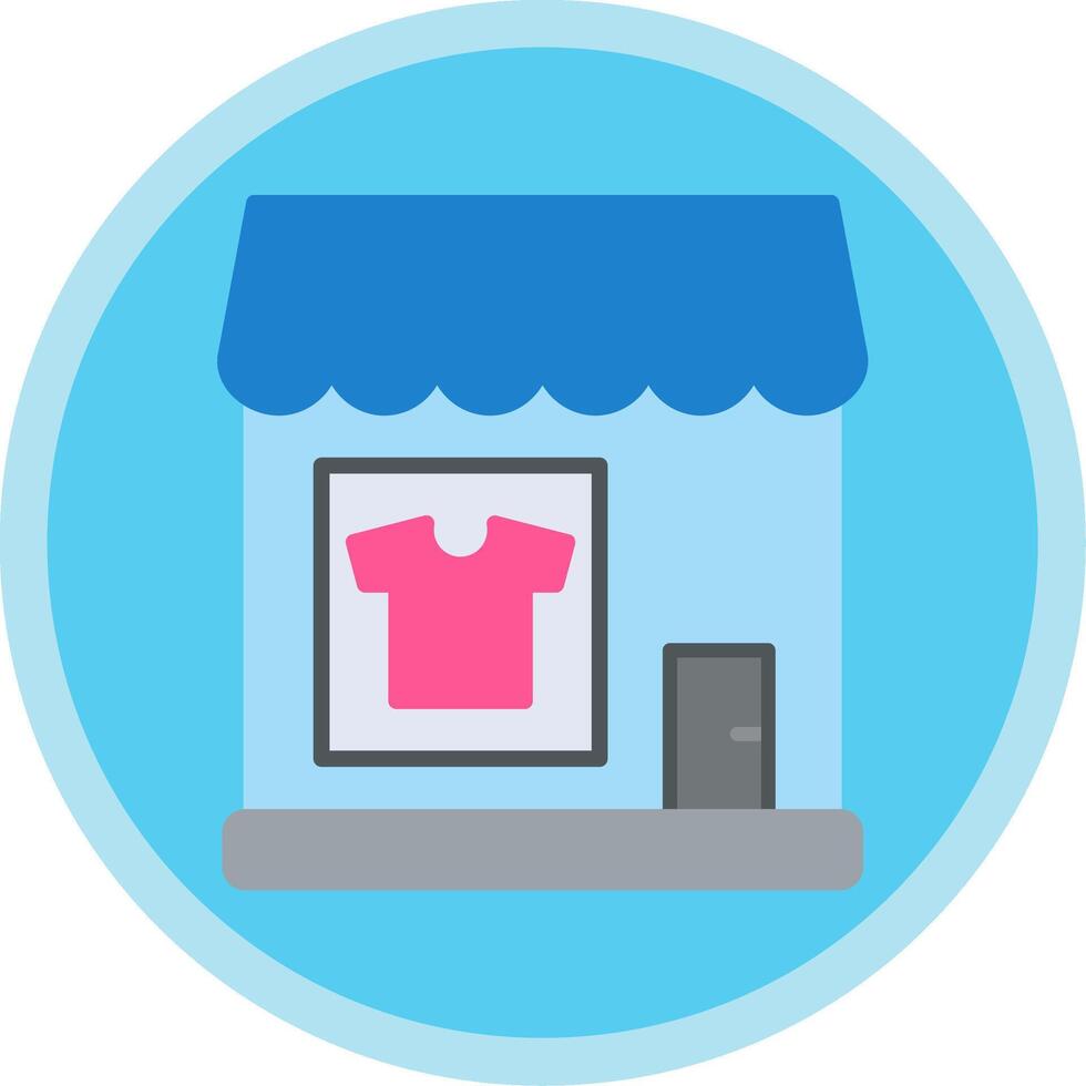 Clothing Shop Flat Multi Circle Icon vector