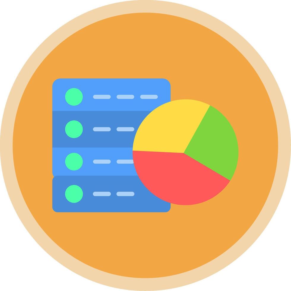 datos analítica plano multi circulo icono vector