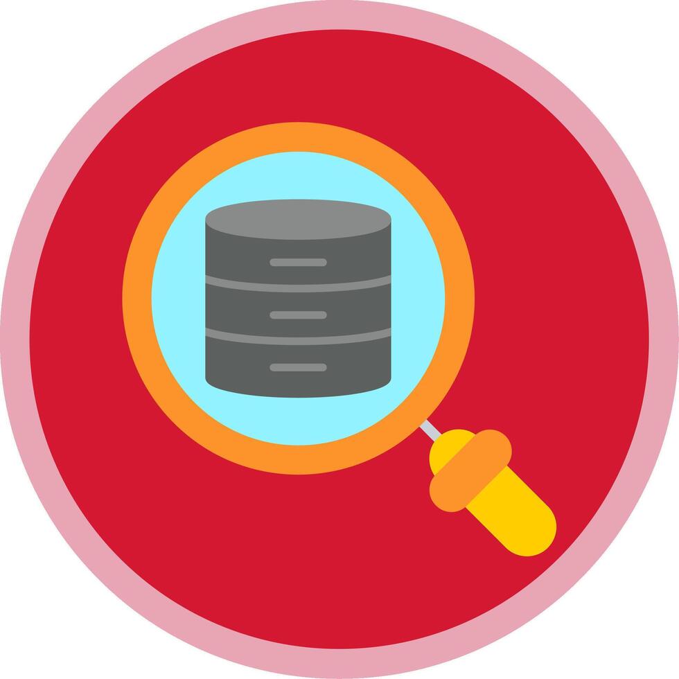 Search Data Flat Multi Circle Icon vector