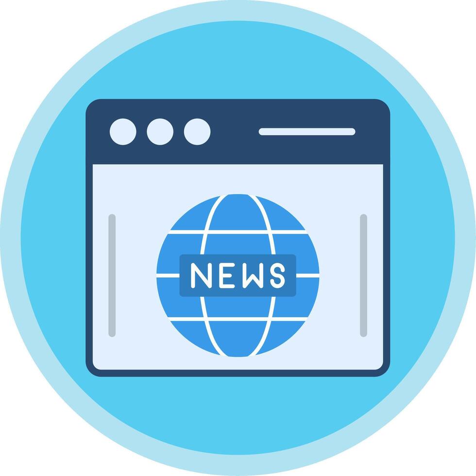Breaking News Flat Multi Circle Icon vector