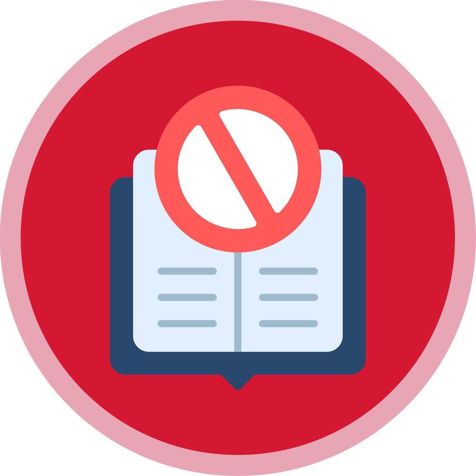 Rejected Flat Multi Circle Icon vector