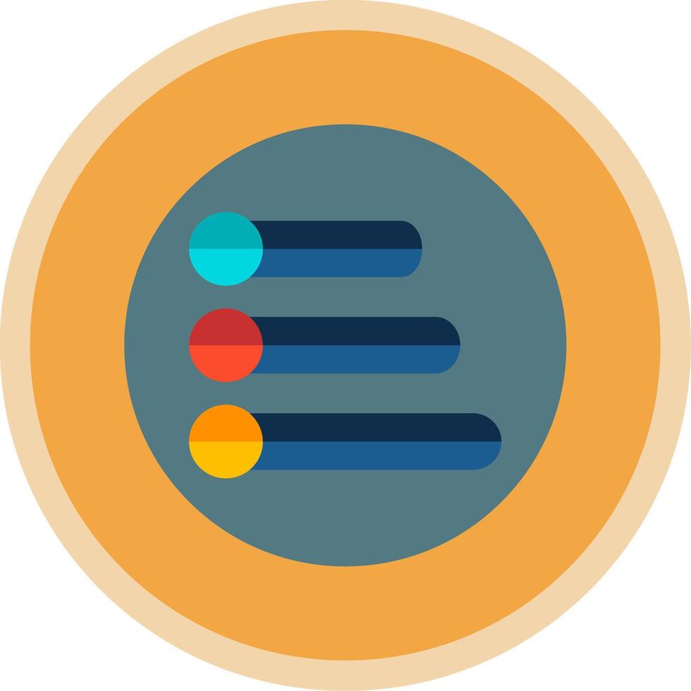 Progress Bar Flat Multi Circle Icon vector