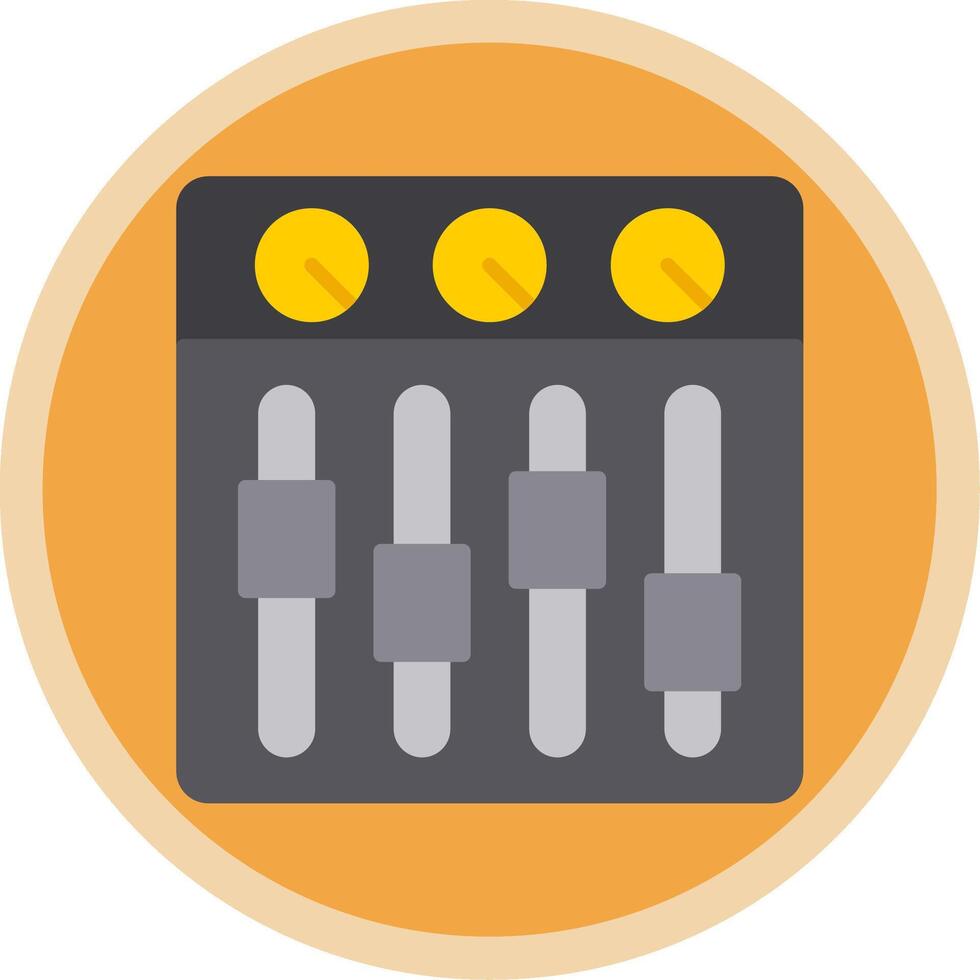 Sound Mixer Flat Multi Circle Icon vector