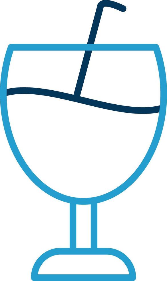 Fresh Line Blue Two Color Icon vector