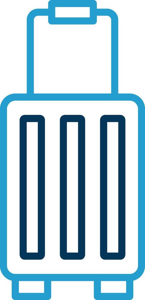 Suitcase Line Blue Two Color Icon vector