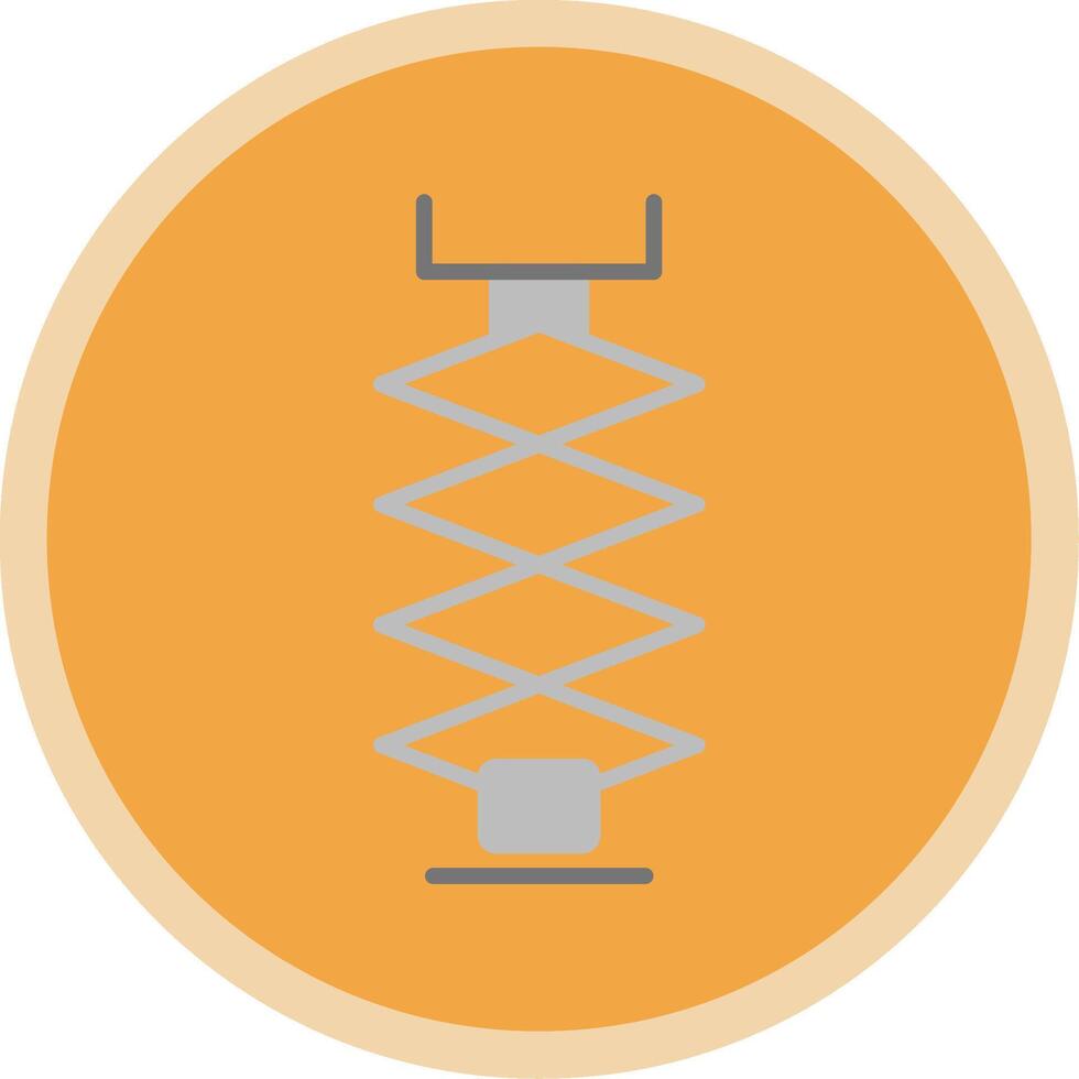 Car Jack Flat Multi Circle Icon vector