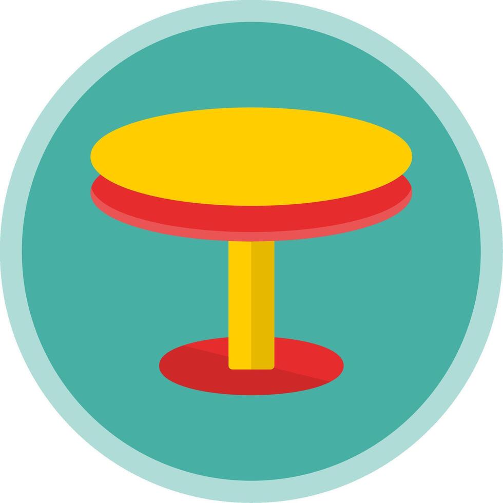 Round Table Flat Multi Circle Icon vector