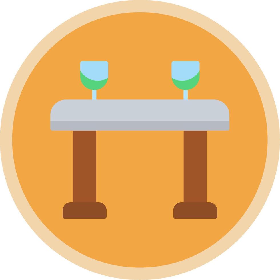 Table Flat Multi Circle Icon vector