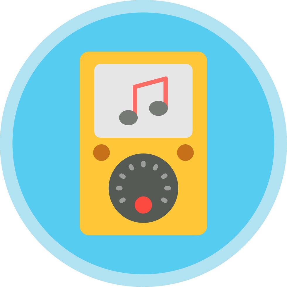 Music Player Flat Multi Circle Icon vector