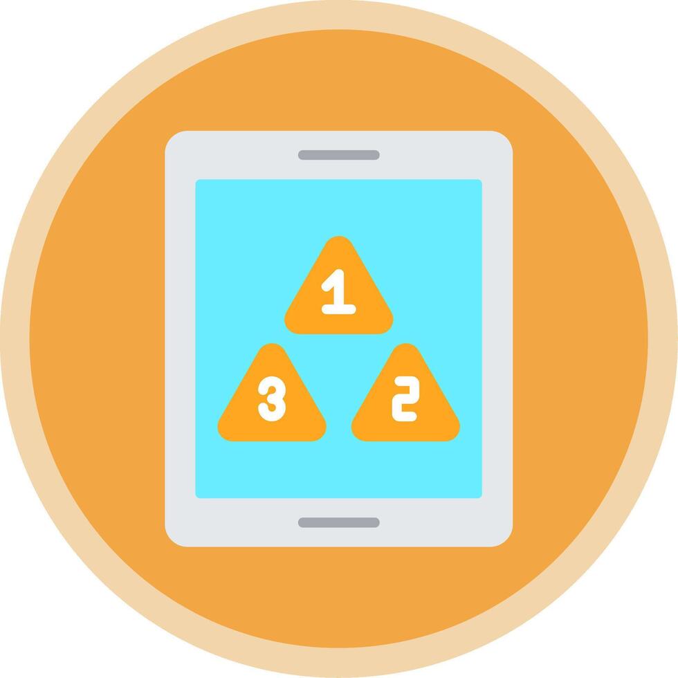Tablet Flat Multi Circle Icon vector