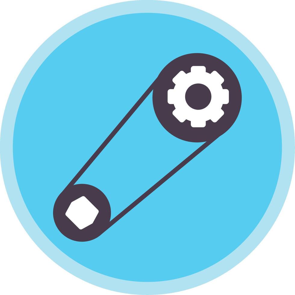 Belt Flat Multi Circle Icon vector
