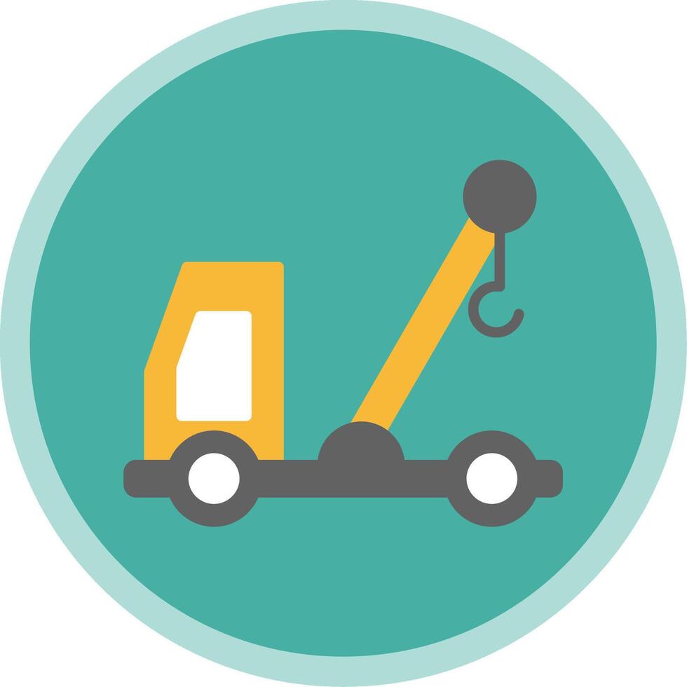 Lift Truck Flat Multi Circle Icon vector