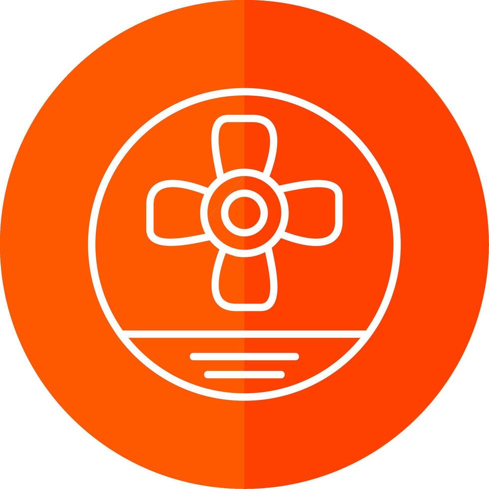 Propeller Line Yellow White Icon vector