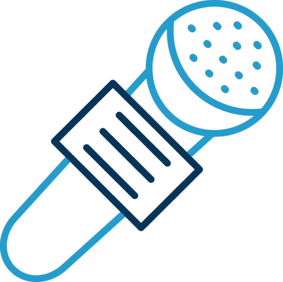 Mic Line Blue Two Color Icon vector