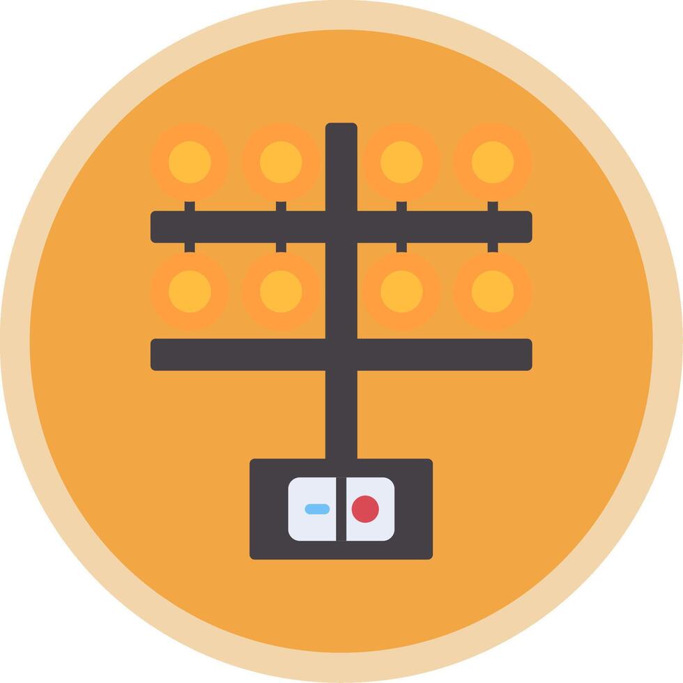 Lighting Flat Multi Circle Icon vector